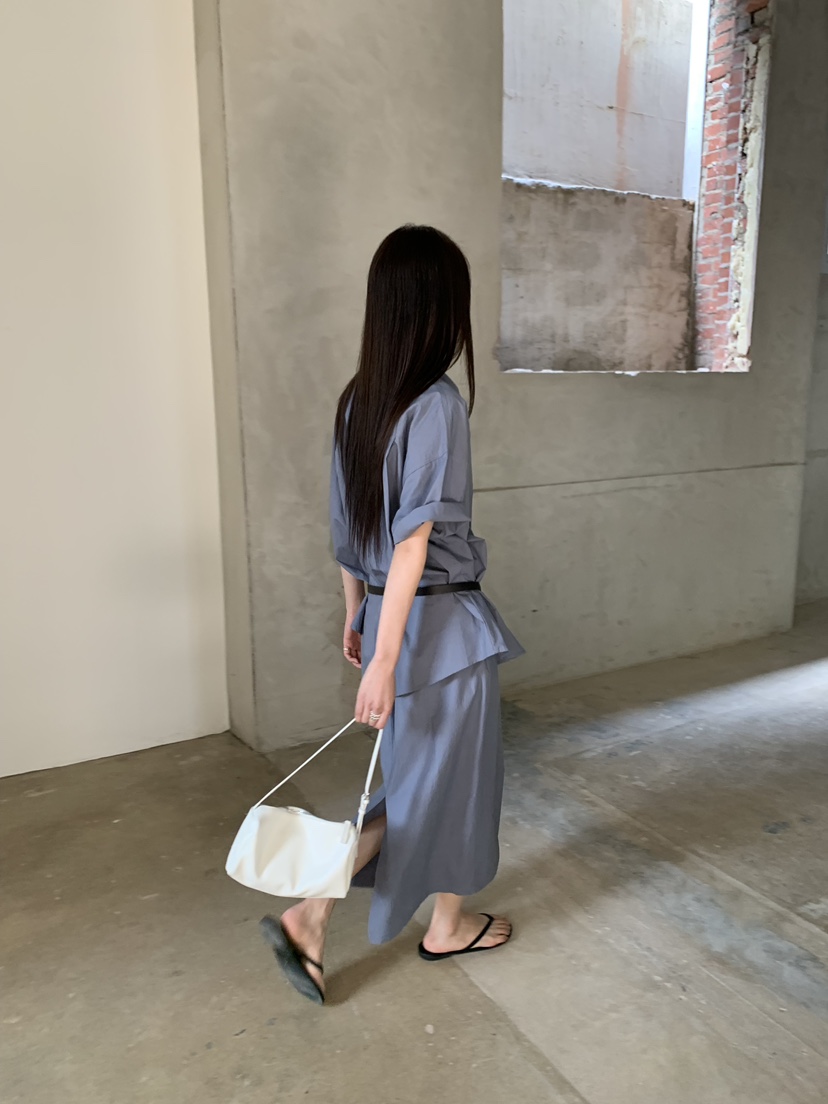 B_GARDER韓國東大門直郵女裝新款職業人氣長裙不含腰帶棉B.GARDER長裙