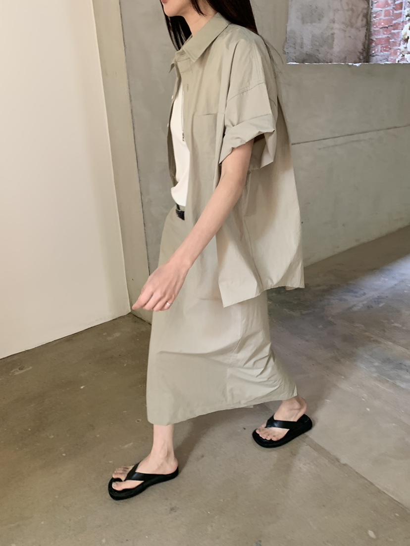 B_GARDER韓國東大門直郵女裝新款職業人氣長裙不含腰帶棉B.GARDER長裙
