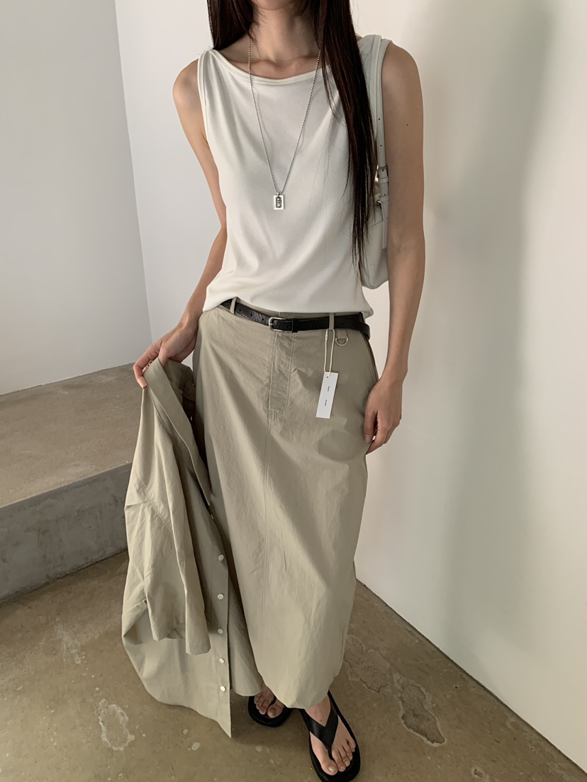B_GARDER韓國東大門直郵女裝新款職業人氣長裙不含腰帶棉B.GARDER長裙