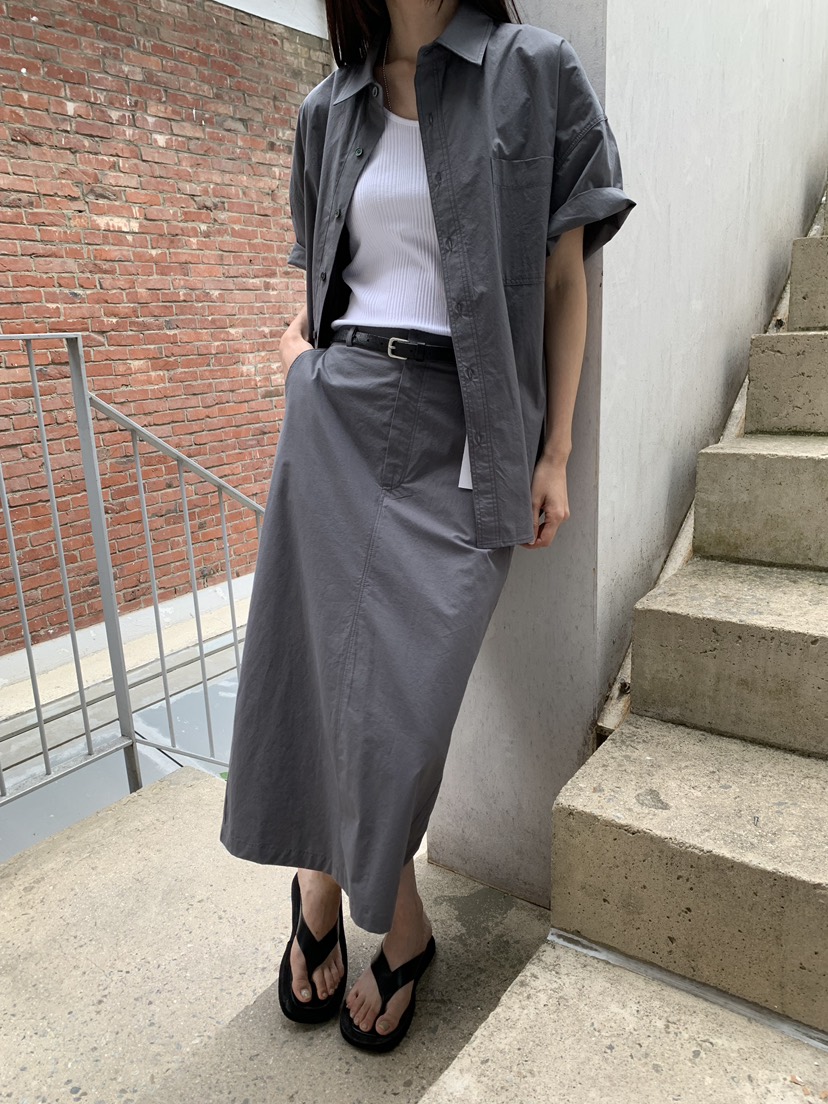 B_GARDER韓國東大門直郵女裝新款職業人氣長裙不含腰帶棉B.GARDER長裙圖色3