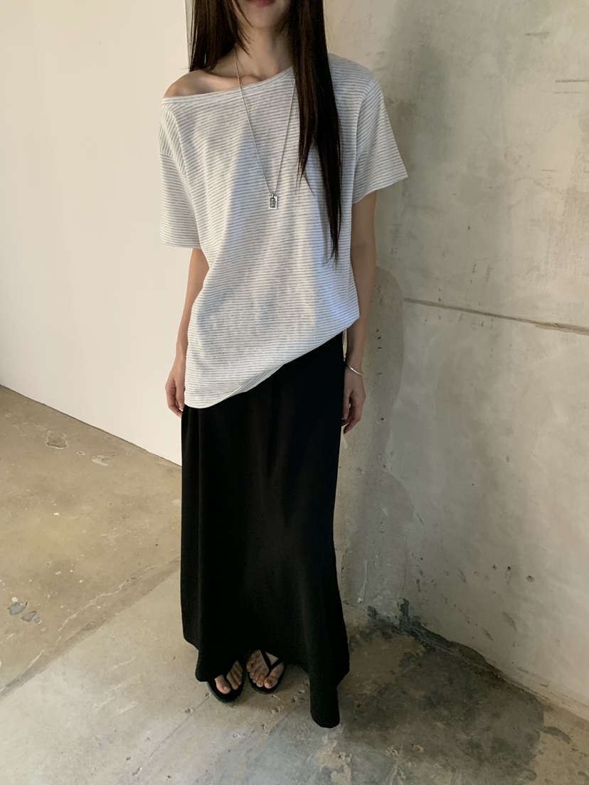 B_GARDER韓國代購女裝新品26夏季休閑職業人氣26春夏T恤條紋B.GARDERT恤