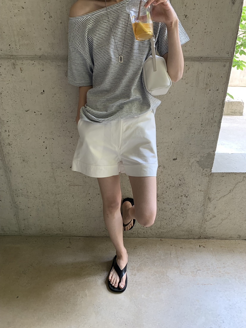 B_GARDER韓國代購女裝新品26夏季休閑職業人氣26春夏T恤條紋B.GARDERT恤