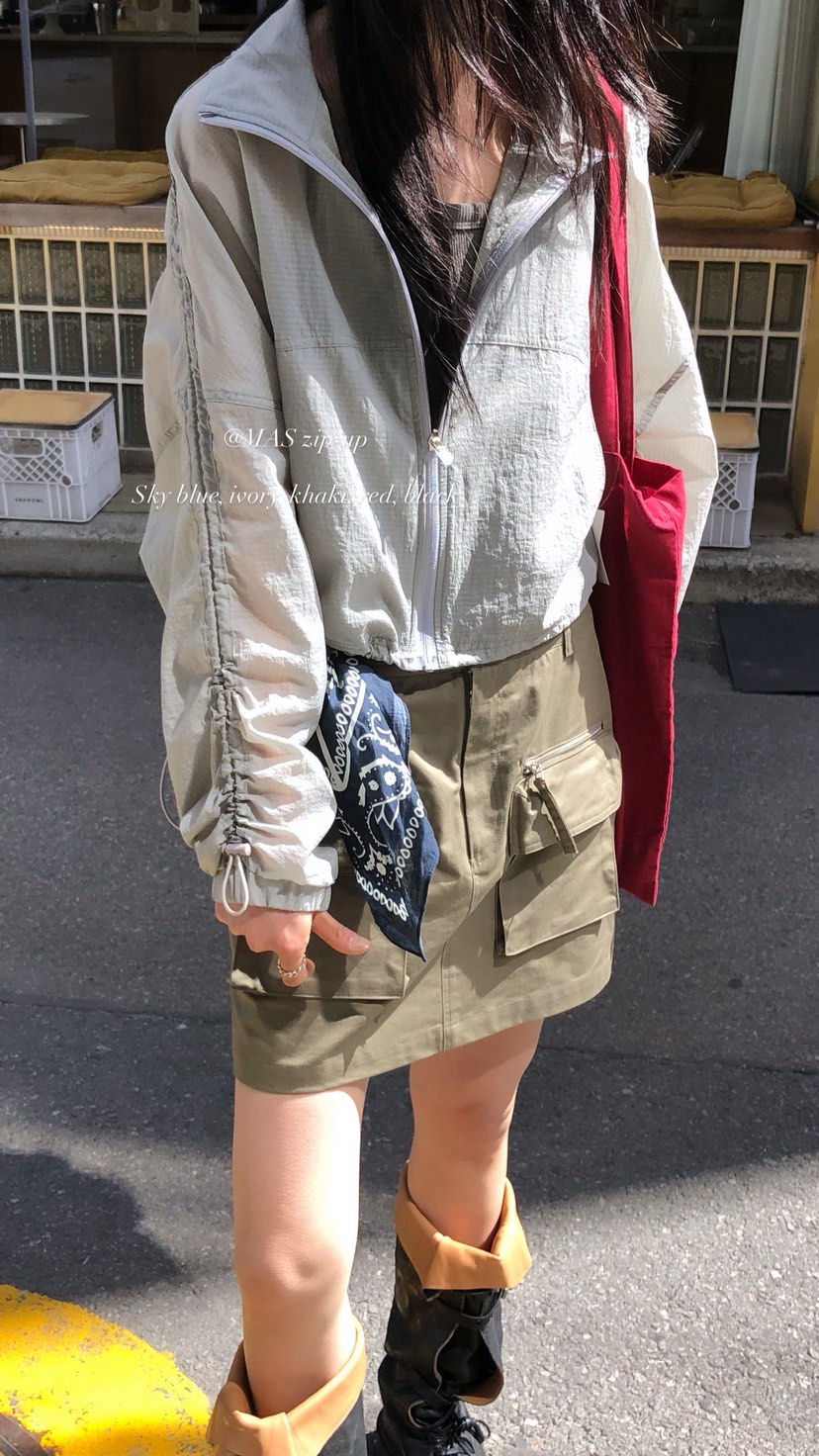OVER RICH東大門實拍韓國女裝新款時尚26春夏推薦夾克拉鏈OVER RICH夾克