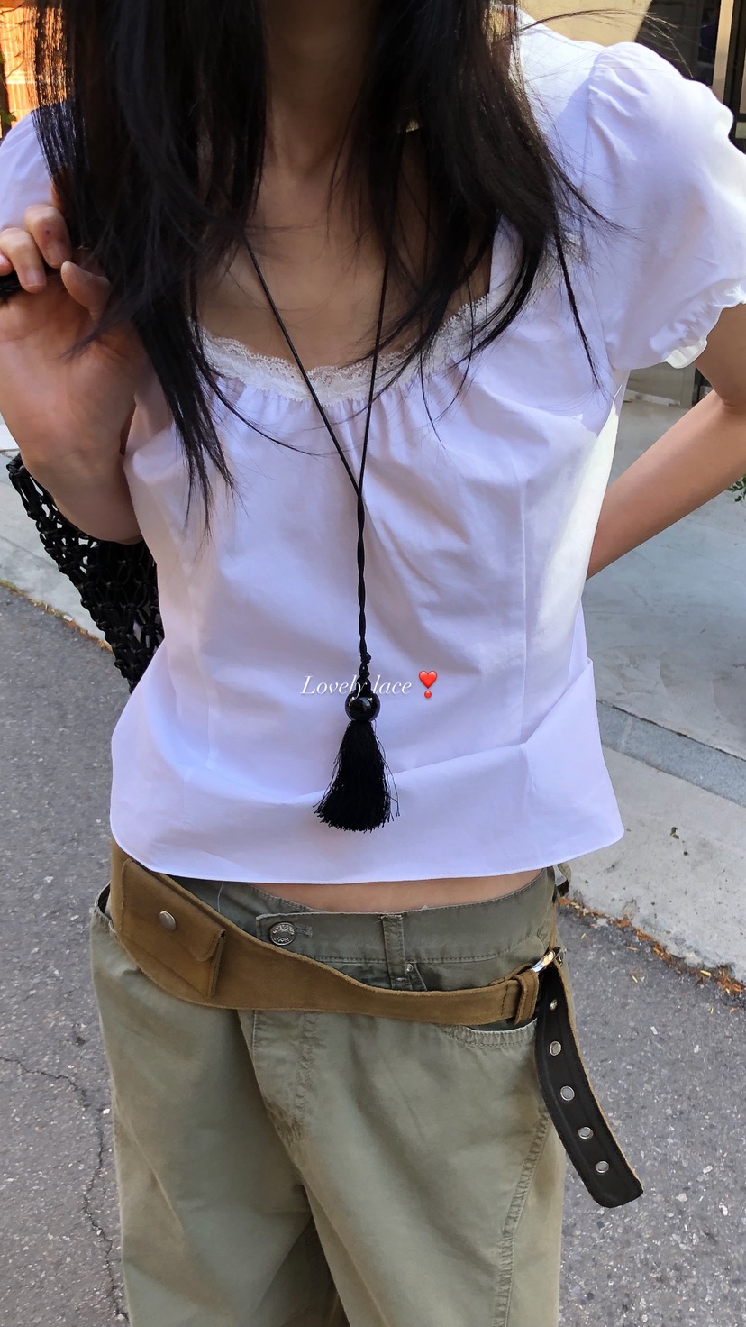 OVER RICH韓國直郵實拍女士新款休閑時尚推薦襯衫蕾絲衫OVER RICH襯衫/蕾絲衫