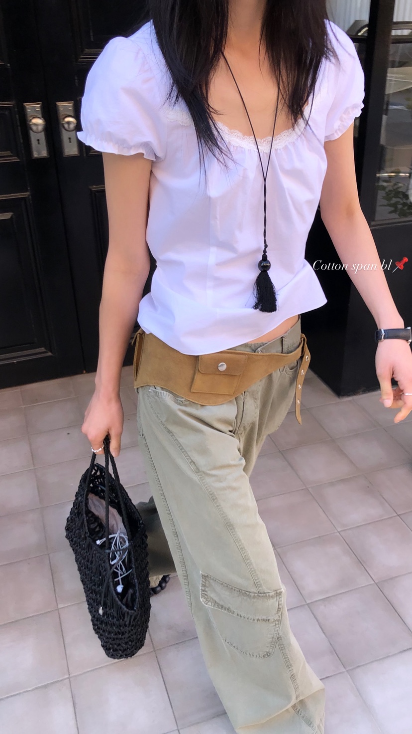 OVER RICH韓國直郵實拍女士新款休閑時尚推薦襯衫蕾絲衫OVER RICH襯衫/蕾絲衫