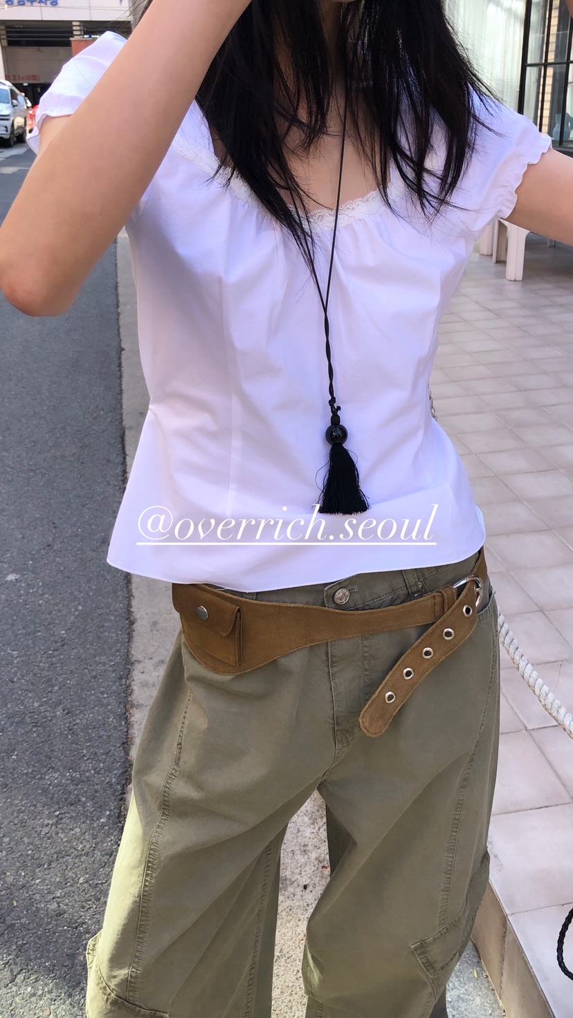 OVER RICH韓國直郵實拍女士新款休閑時尚推薦襯衫蕾絲衫OVER RICH襯衫/蕾絲衫