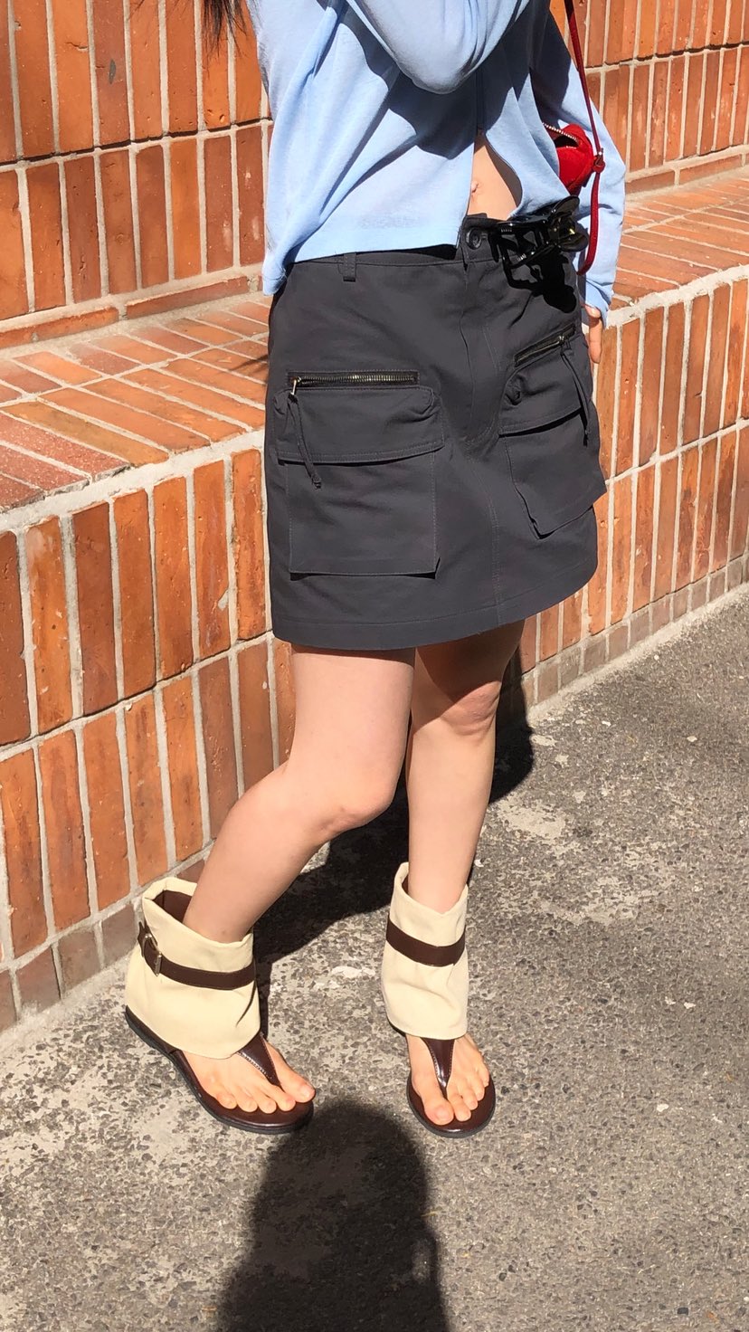 OVER RICH韓國代購女裝新品時尚26春夏熱賣人氣26夏季短裙OVER RICH短裙