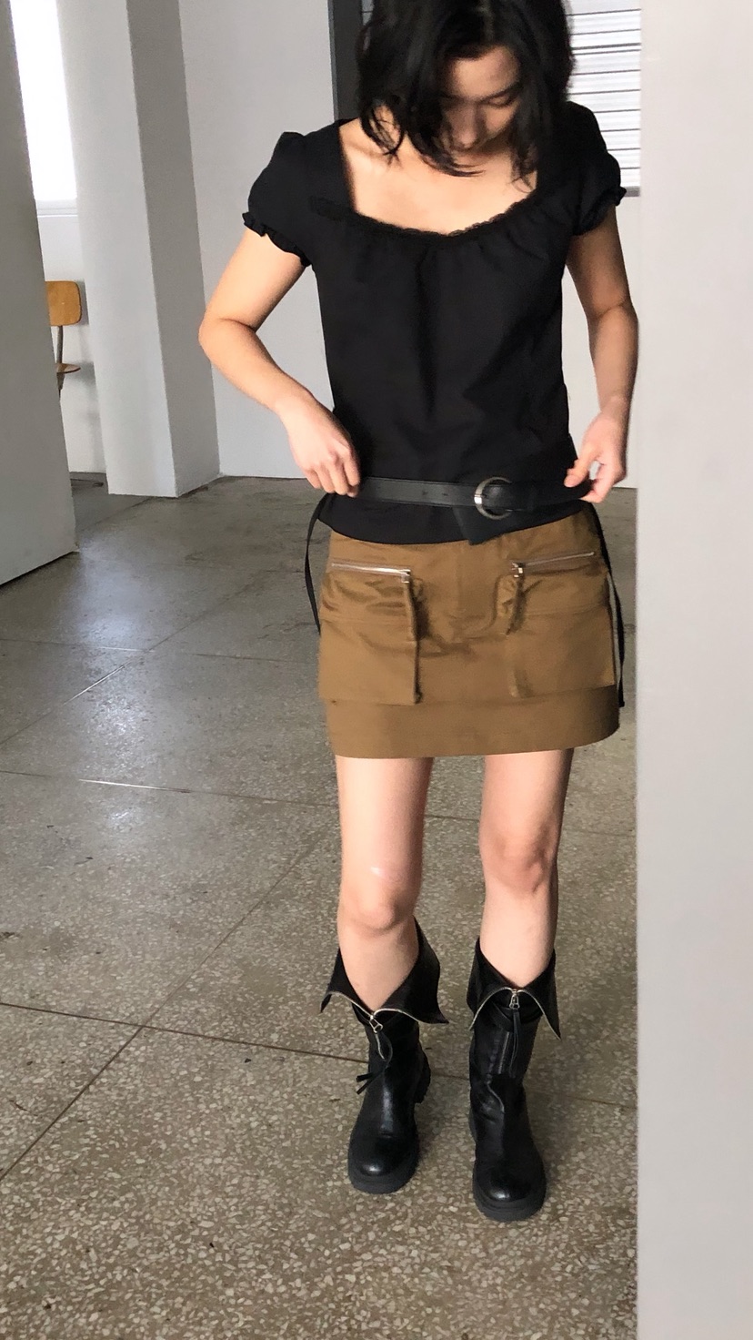 OVER RICH韓國代購女裝新品時尚26春夏熱賣人氣26夏季短裙OVER RICH短裙