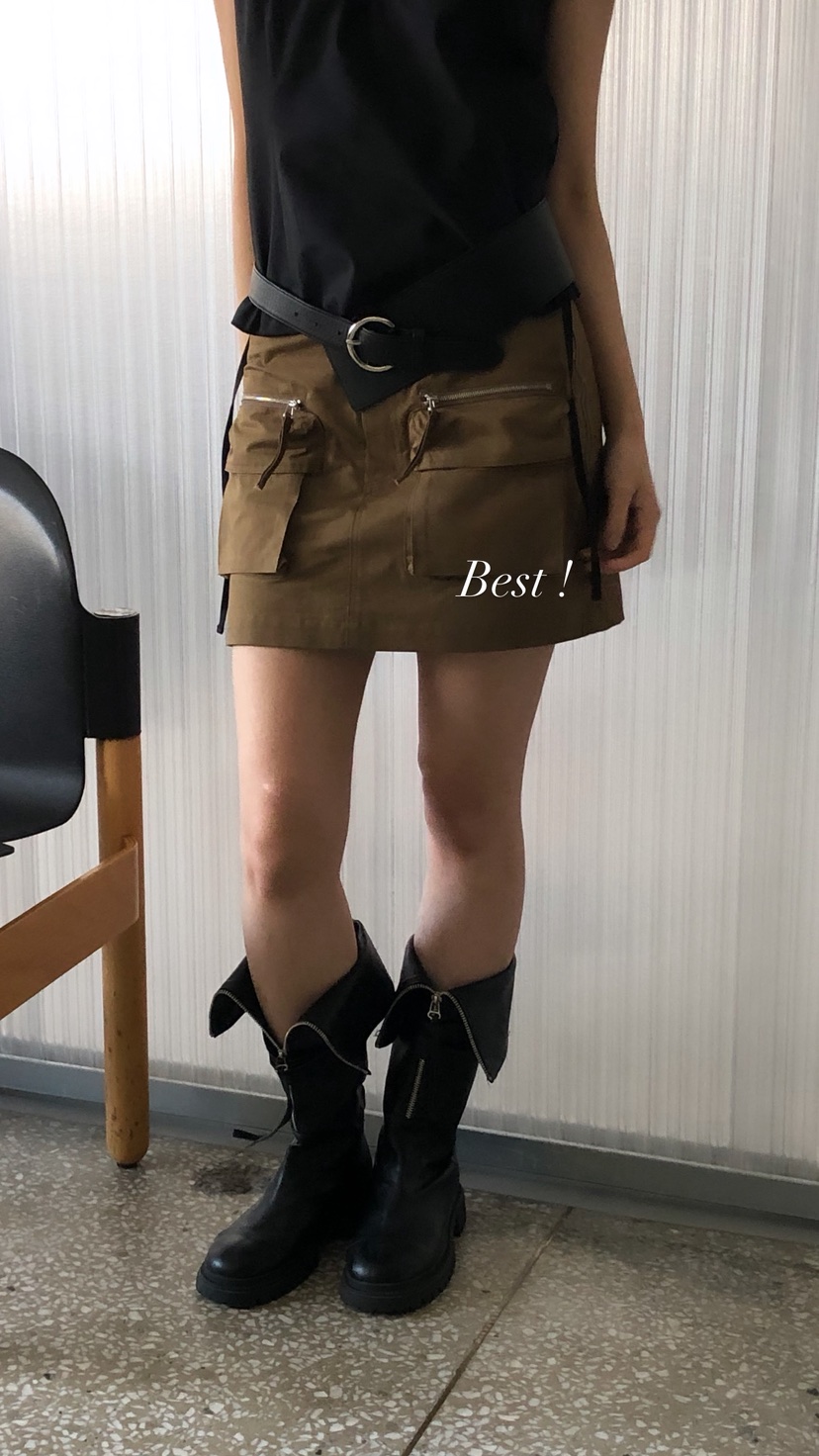 OVER RICH韓國代購女裝新品時尚26春夏熱賣人氣26夏季短裙OVER RICH短裙