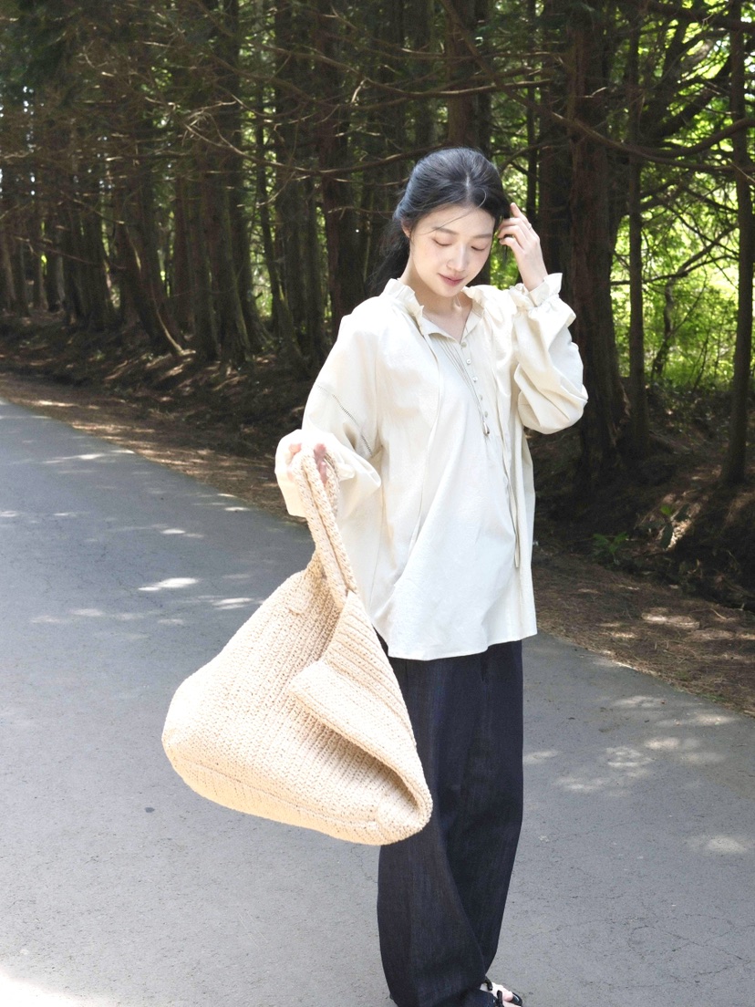 ERUME東大門實拍韓國女裝新款人氣26夏季推薦職業襯衫蕾絲衫ERUME襯衫/蕾絲衫