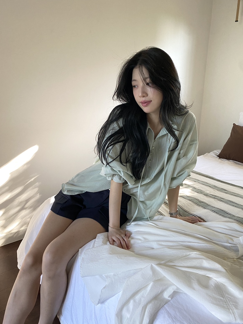ERUME東大門實拍韓國女裝新款人氣26夏季推薦職業襯衫蕾絲衫ERUME襯衫/蕾絲衫