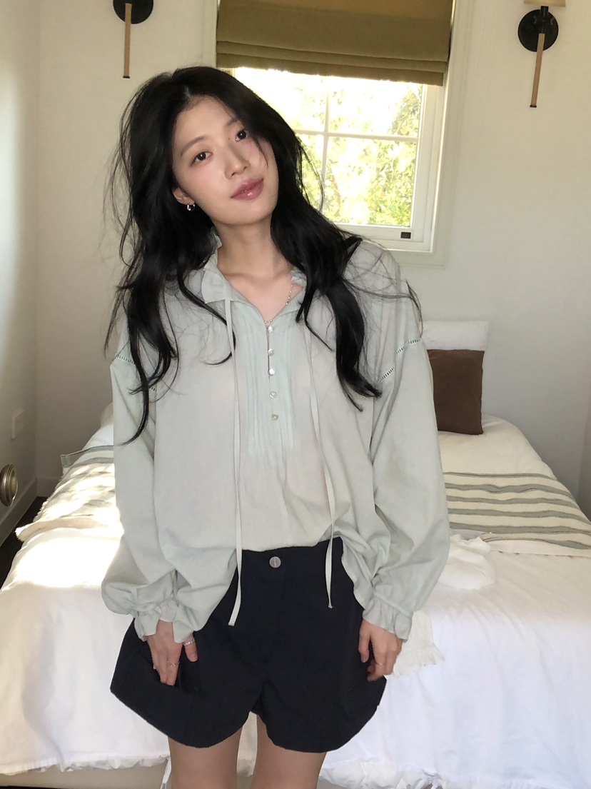 ERUME東大門實拍韓國女裝新款人氣26夏季推薦職業襯衫蕾絲衫ERUME襯衫/蕾絲衫