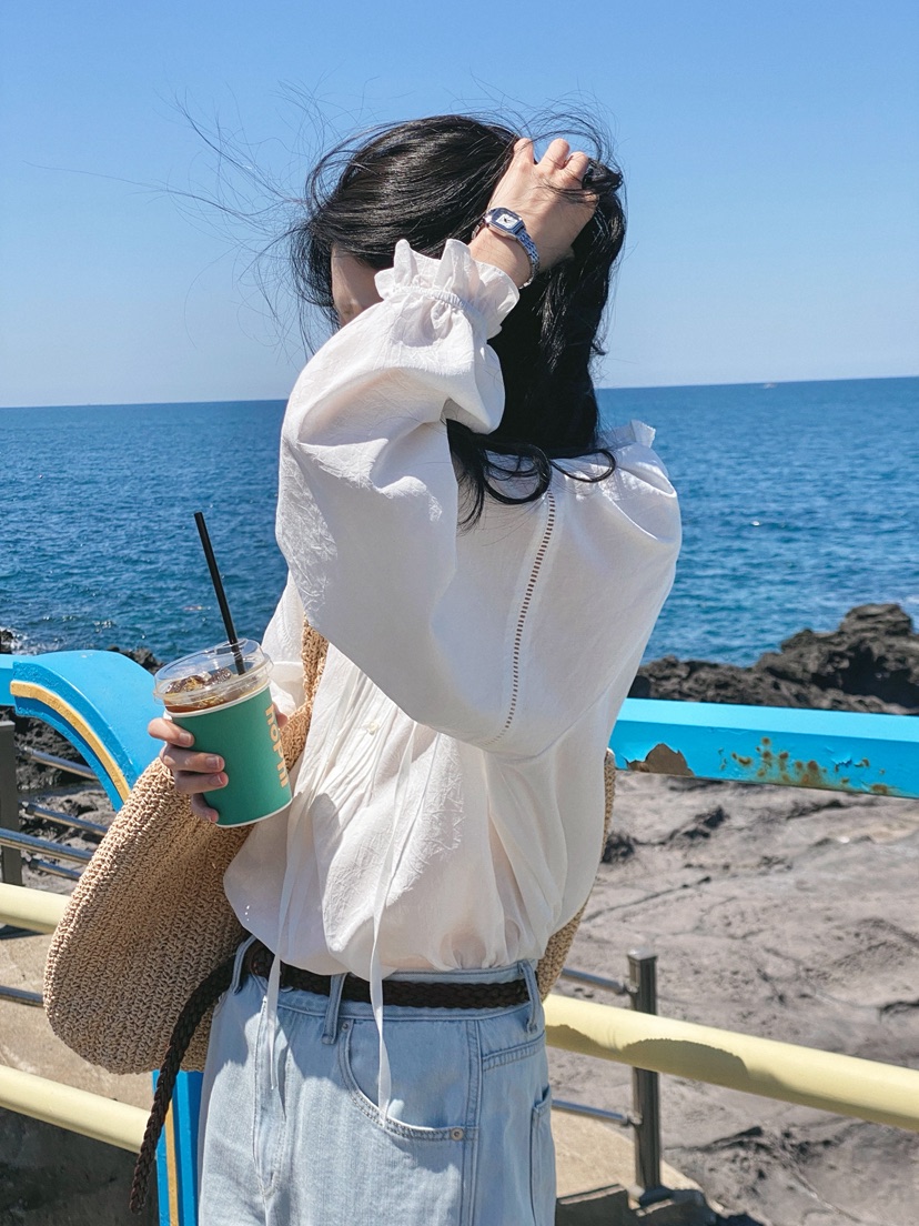 ERUME東大門實拍韓國女裝新款人氣26夏季推薦職業襯衫蕾絲衫ERUME襯衫/蕾絲衫