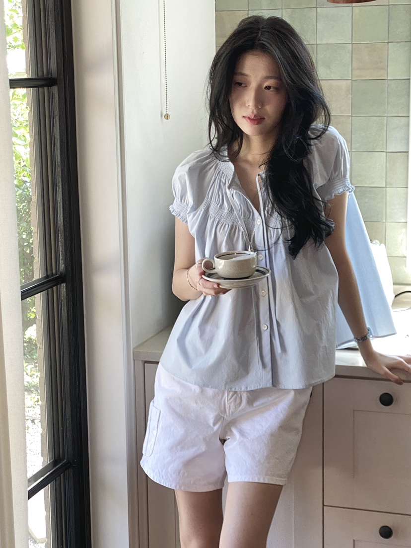 ERUME韓國代購女裝新品時尚職業人氣推薦休閑熱賣襯衫蕾絲衫ERUME襯衫/蕾絲衫