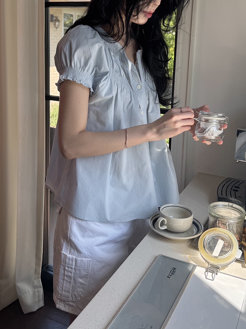 ERUME韓國代購女裝新品時尚職業人氣推薦休閑熱賣襯衫蕾絲衫ERUME襯衫/蕾絲衫