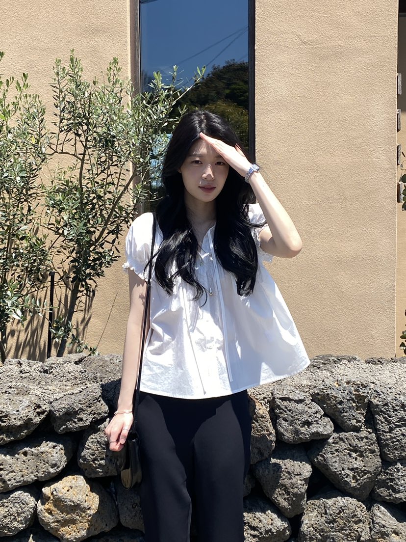 ERUME韓國代購女裝新品時尚職業人氣推薦休閑熱賣襯衫蕾絲衫ERUME襯衫/蕾絲衫