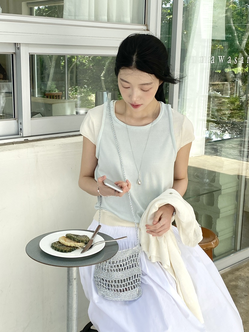 ERUME韓國直郵實拍女士新款人氣26春夏26夏季休閑推薦針織衫ERUME針織衫
