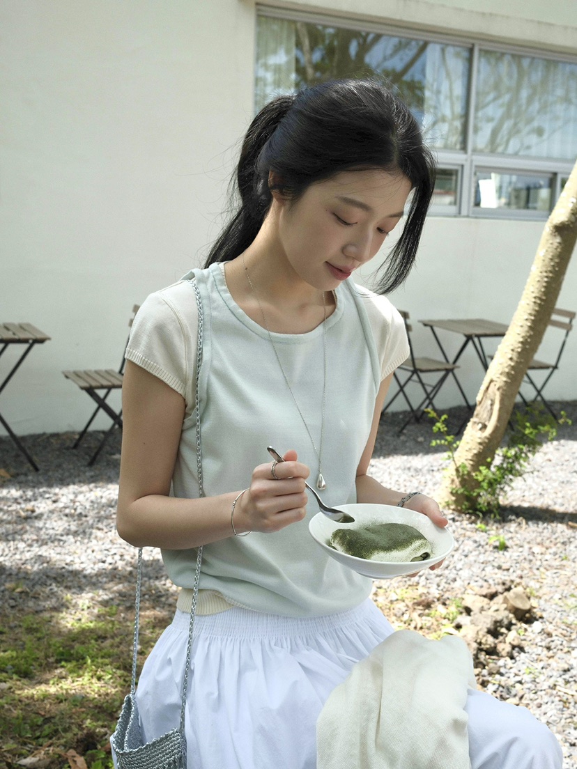 ERUME韓國直郵實拍女士新款人氣26春夏26夏季休閑推薦針織衫ERUME針織衫