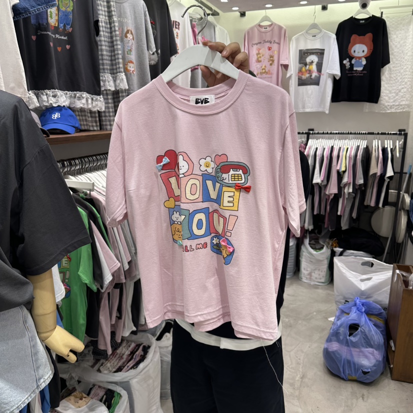 EVE韓國直郵女裝新品休閑職業26夏季26春夏時尚人氣推薦T恤EVET恤圖色2