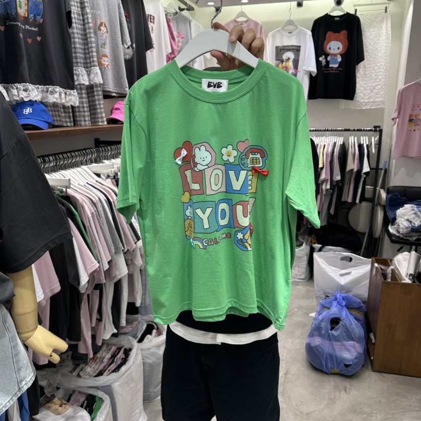 EVE韓國直郵女裝新品休閑職業26夏季26春夏時尚人氣推薦T恤EVET恤圖色3