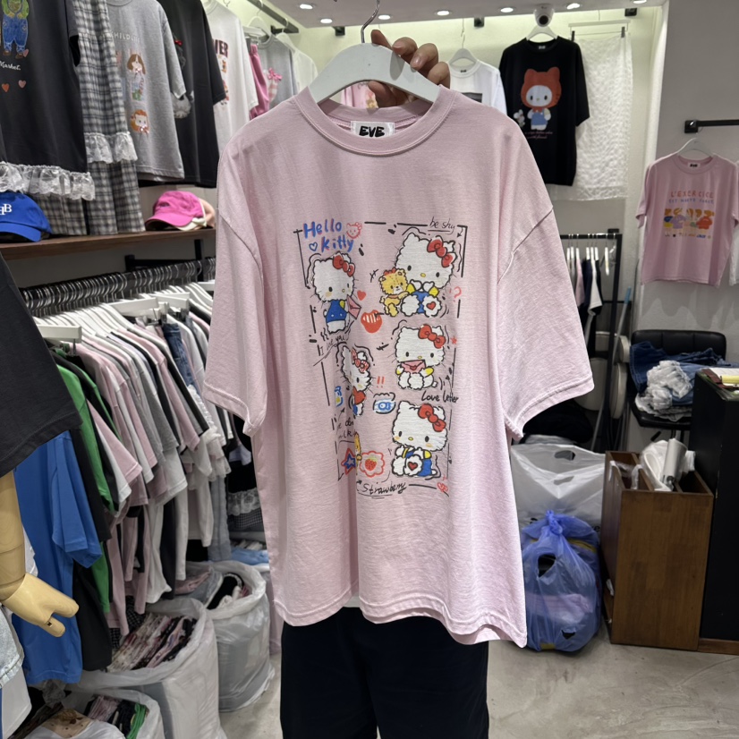 EVE韓國東大門直郵女士新品時尚26夏季人氣推薦休閑熱賣T恤EVET恤圖色2