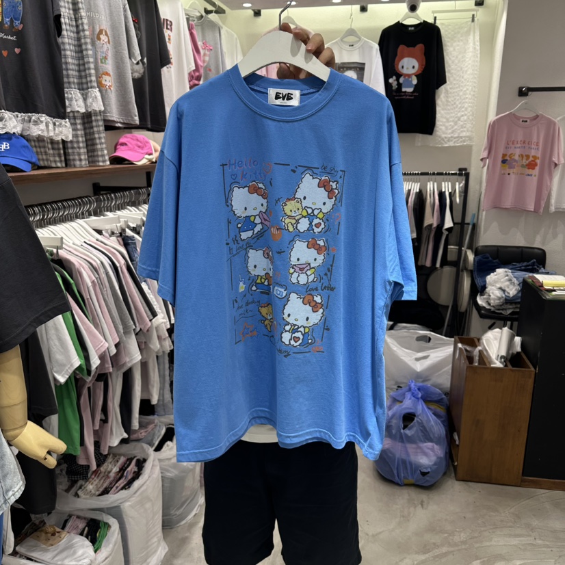 EVE韓國東大門直郵女士新品時尚26夏季人氣推薦休閑熱賣T恤EVET恤圖色4