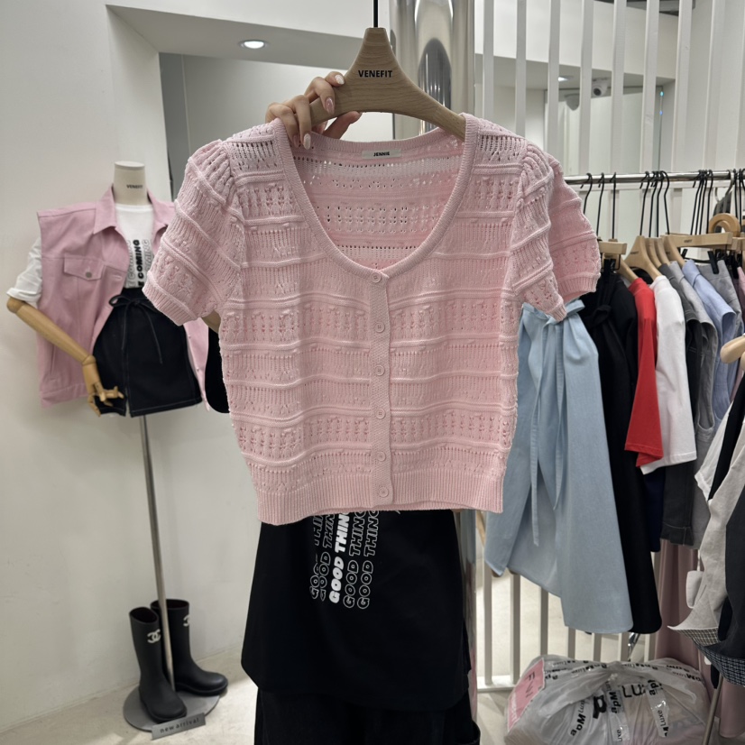 VENEFIT東大門實拍韓國女裝新品26春夏時尚職業熱賣針織衫VENEFIT/JENNIE針織衫圖色2