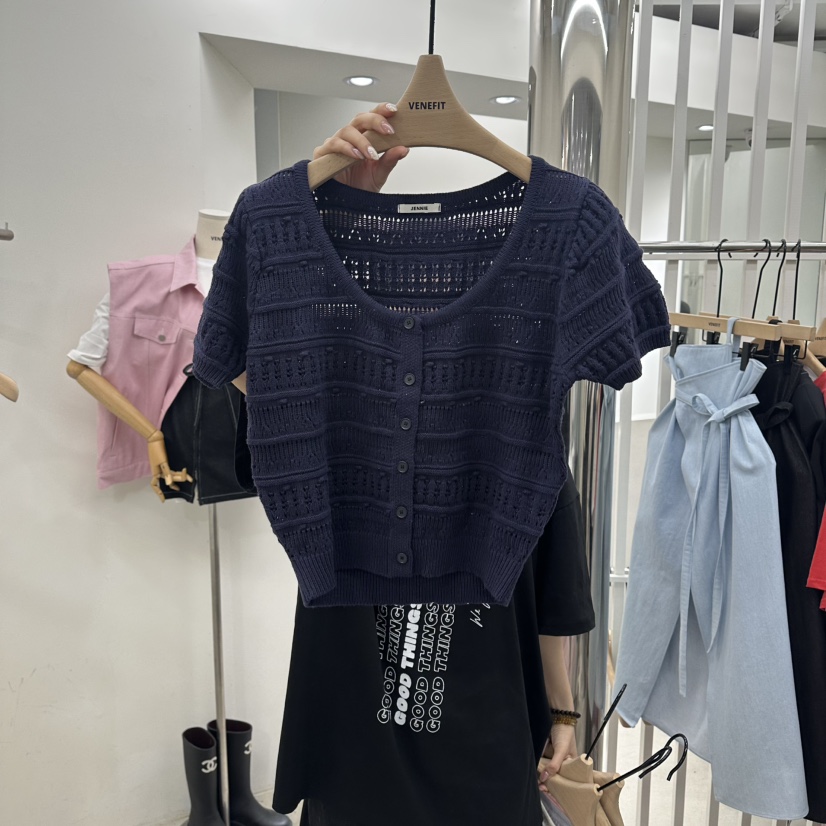 VENEFIT東大門實拍韓國女裝新品26春夏時尚職業熱賣針織衫VENEFIT/JENNIE針織衫圖色3