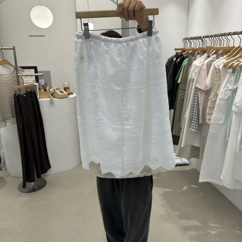 GOLDEN MARKET韓國東大門代購女士新款26夏季半身裙中短裙蕾絲GOLDEN MARKET半身裙/中短裙