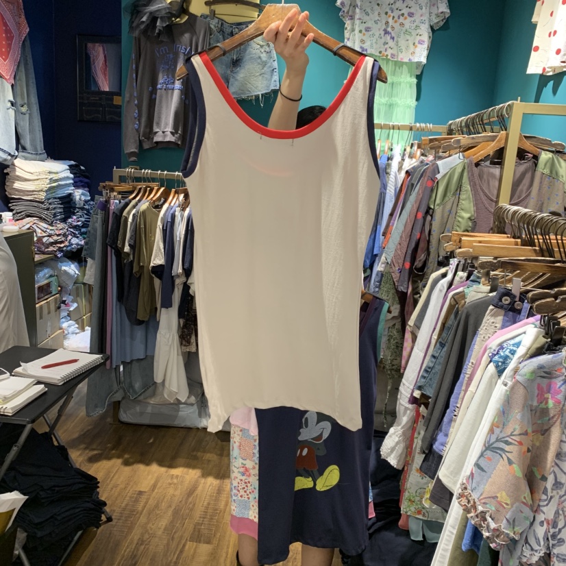 MERCI LINDA韓國東大門直郵女裝新款時尚人氣吊帶背心撞色MERCI LINDA吊帶/背心