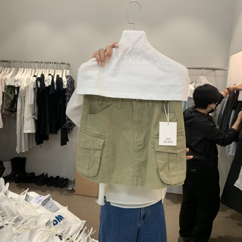 SIHO ARCHIVE東大門實拍韓國女士新款休閑26春夏短裙工裝SIHO ARCHIVE短裙圖色2