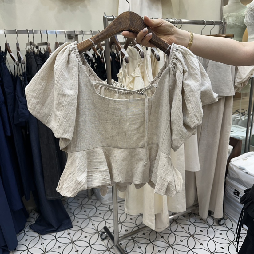 BAMBOLINA韓國直郵女裝新品休閑人氣職業推薦26春夏襯衫蕾絲衫BAMBOLINA襯衫/蕾絲衫