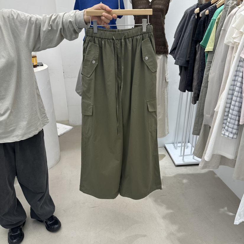 GOLDEN MARKET韓國東大門代購女裝新款26春夏休閑褲工裝褲棉質GOLDEN MARKET休閑褲圖色3
