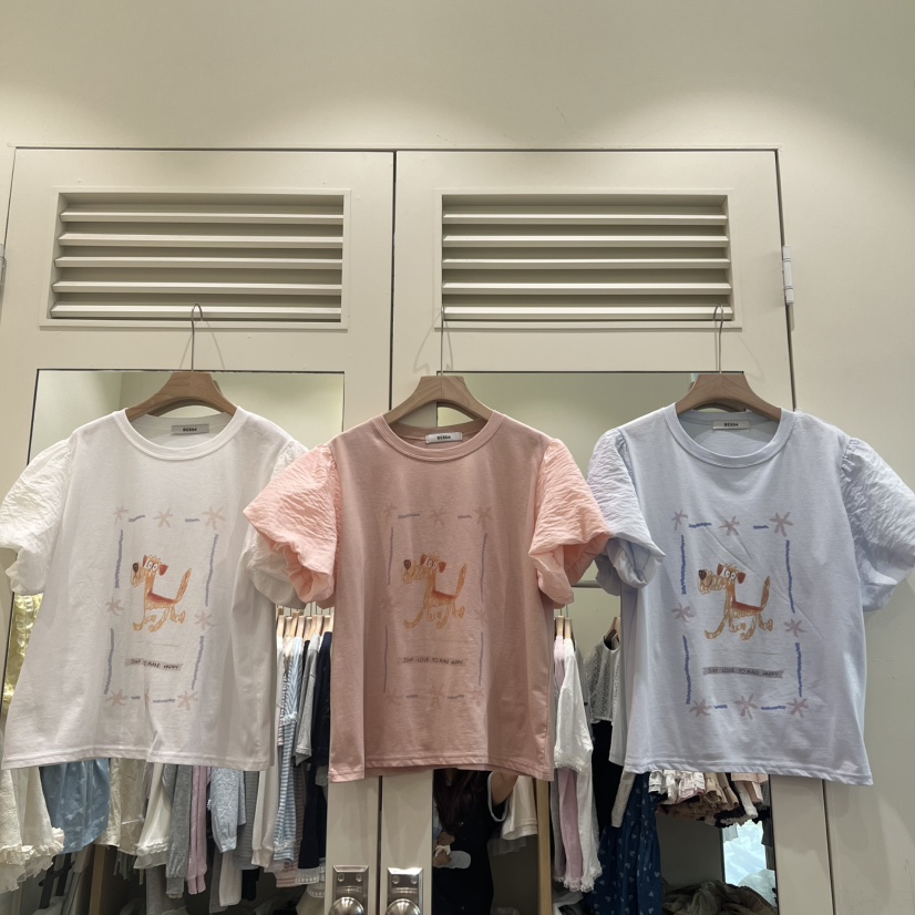 BE&amp;BE韓國東大門直郵女裝新品26春夏26夏季時尚休閑T恤BE&beT恤