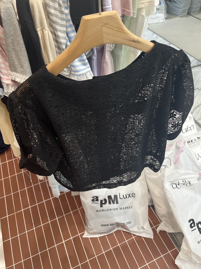 BE&amp;BE韓國直郵實拍女裝新品時尚熱賣26春夏襯衫蕾絲衫BE&be襯衫/蕾絲衫