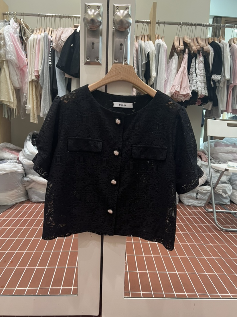 BE&amp;BE韓國直郵實拍女裝新品時尚熱賣26春夏襯衫蕾絲衫BE&be襯衫/蕾絲衫圖色1