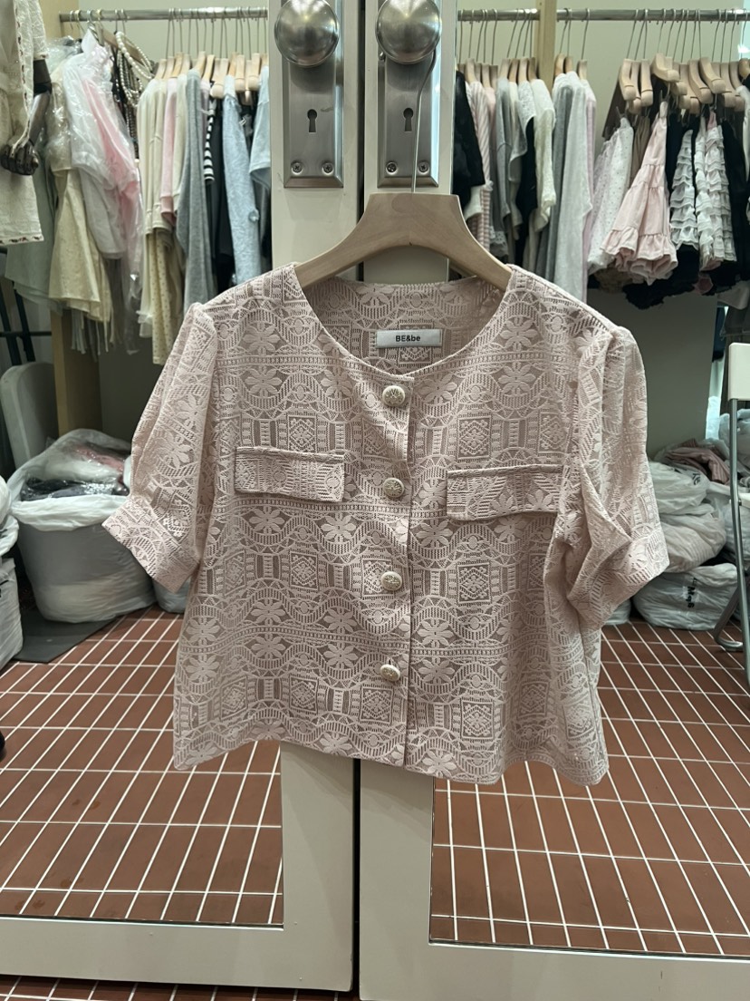 BE&amp;BE韓國直郵實拍女裝新品時尚熱賣26春夏襯衫蕾絲衫BE&be襯衫/蕾絲衫圖色2