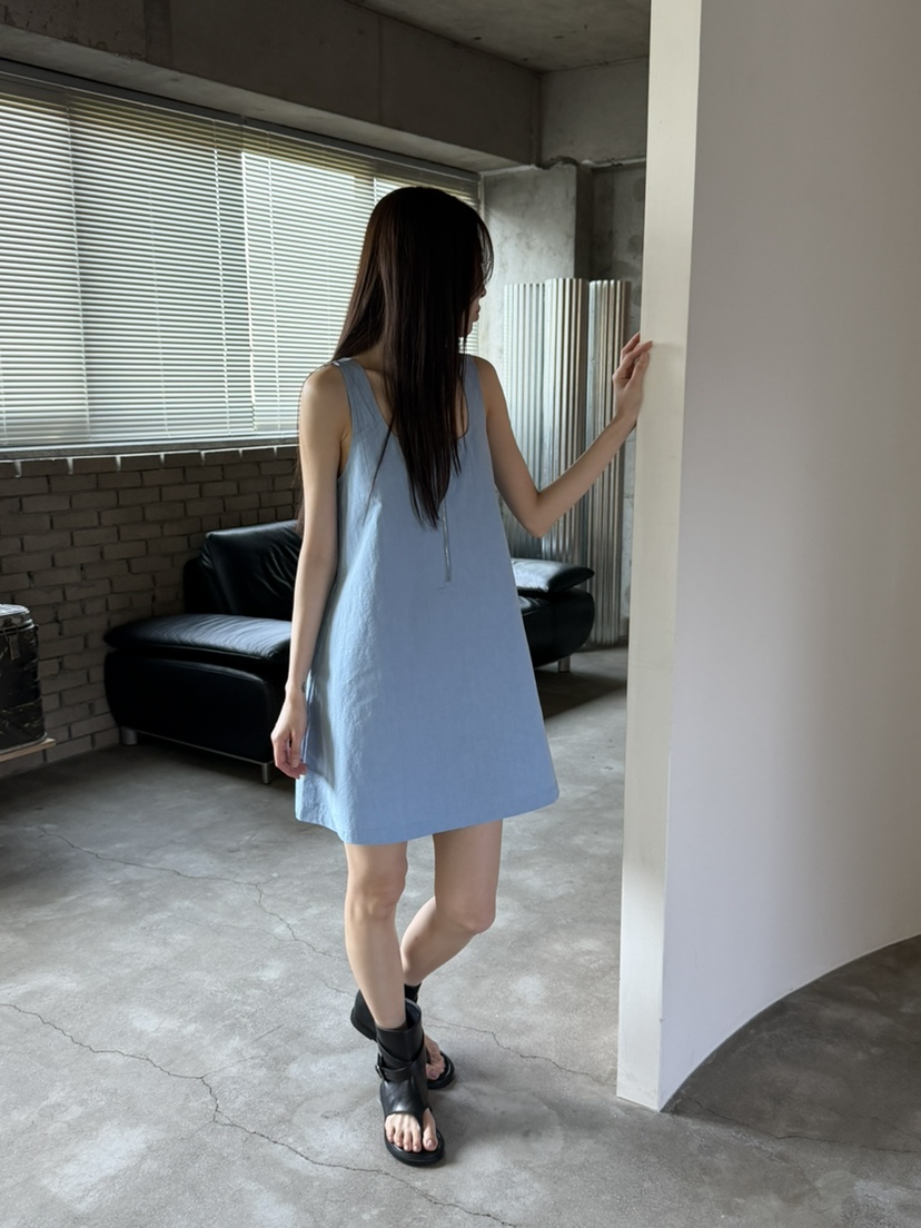 FOSET韓國東大門代購女士新款時尚推薦26夏季職業連衣裙雙面FOSET連衣裙