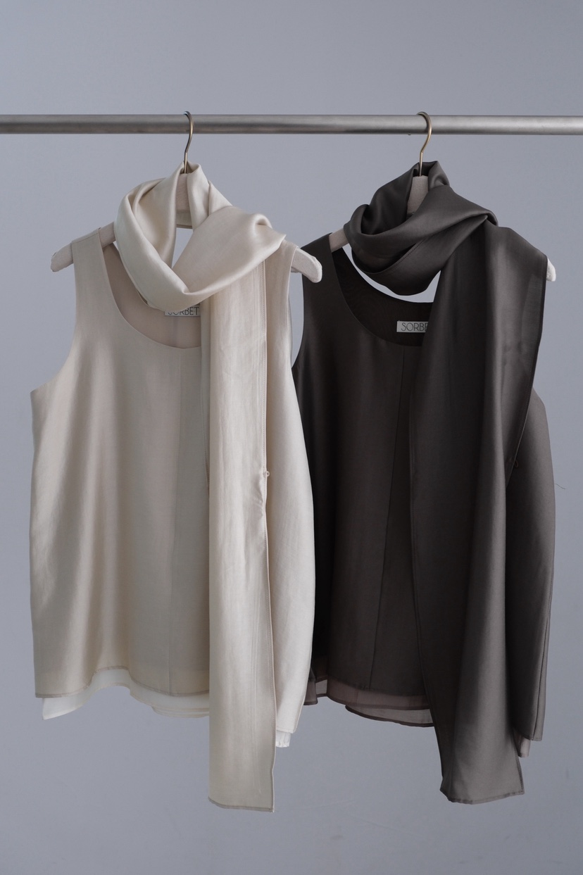 SORBET/FLAT WHITE韓國代購女裝新品休閑人氣套裝套裝圍巾SORBET/FLAT WHITE套裝