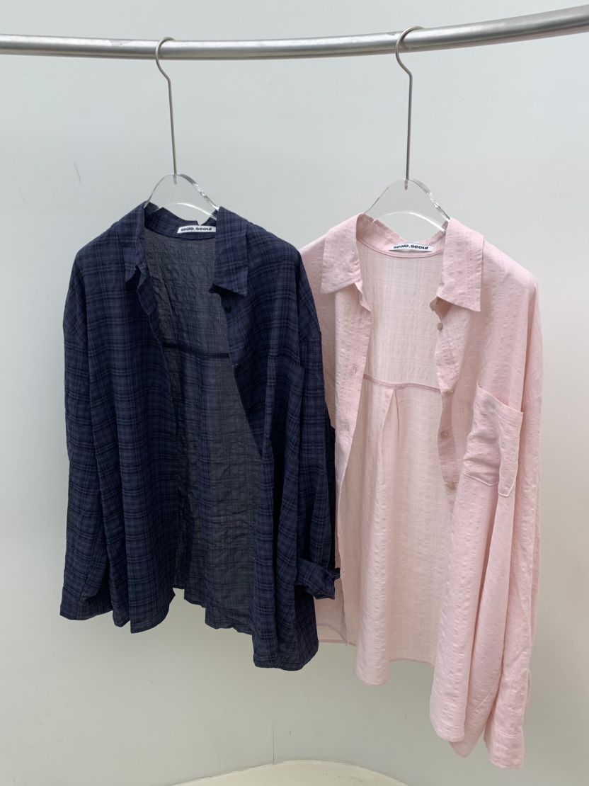 SEOLO韓國東大門直郵女士新品時尚26春夏襯衫蕾絲衫不含內搭Seolo seoul襯衫/蕾絲衫