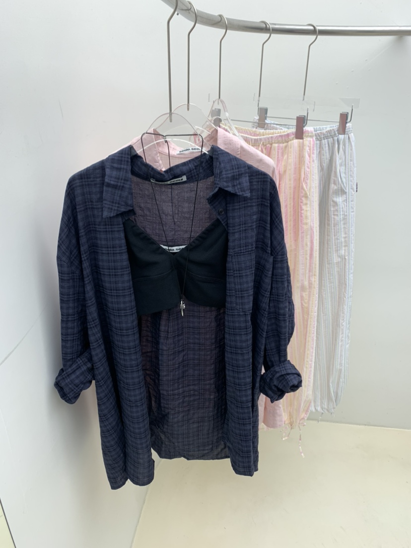 SEOLO韓國東大門直郵女士新品時尚26春夏襯衫蕾絲衫不含內搭Seolo seoul襯衫/蕾絲衫