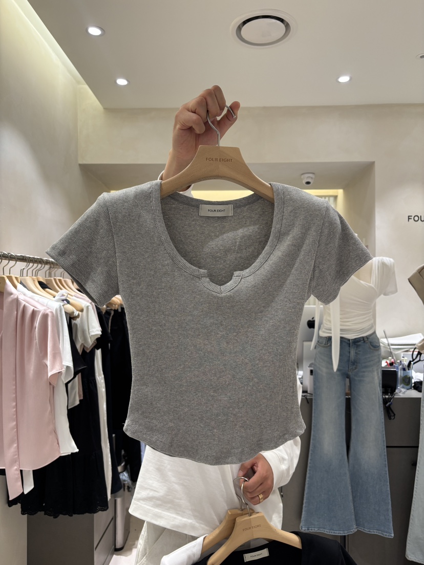 FOUREIGHT韓國直郵實拍女裝新品26春夏時尚人氣熱賣休閑T恤FOUR EIGHTT恤圖色2