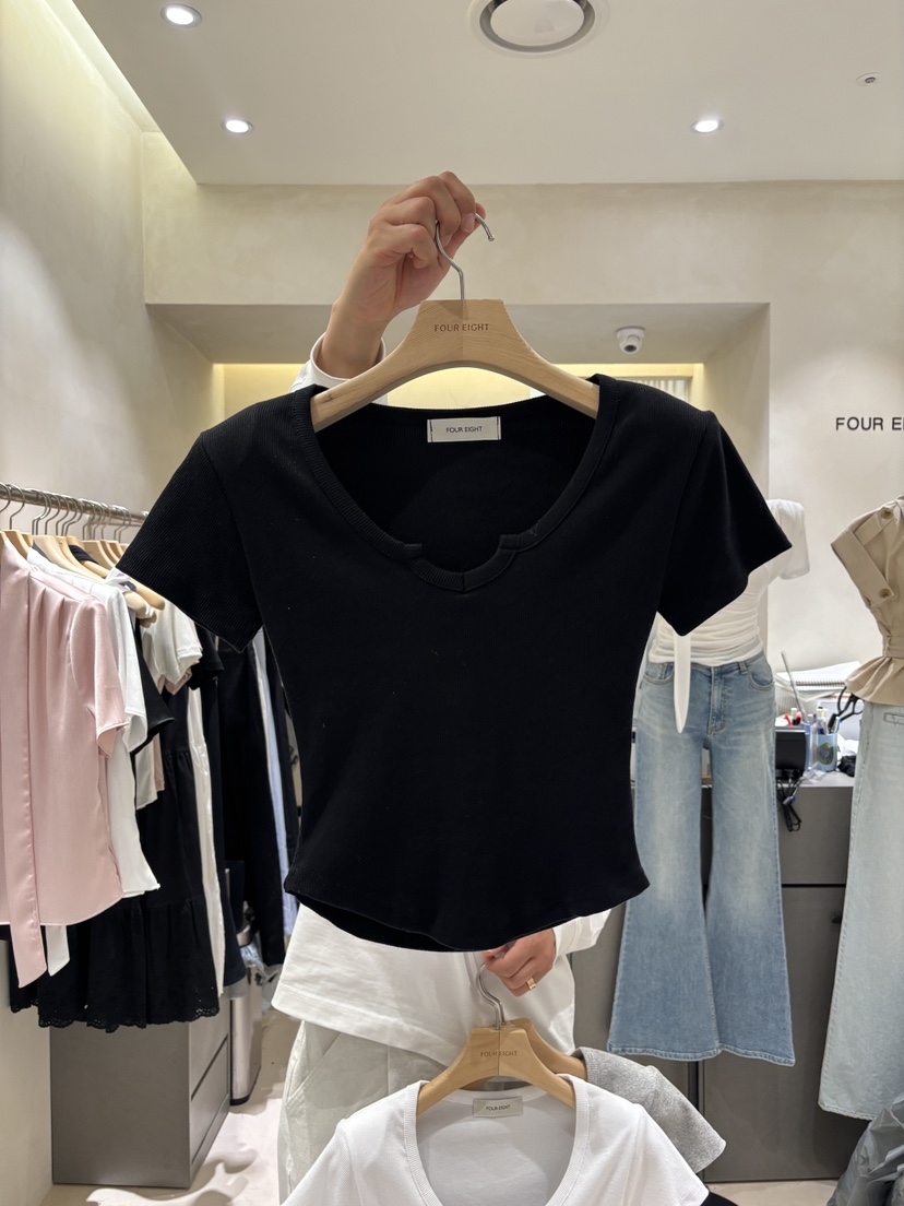 FOUREIGHT韓國直郵實拍女裝新品26春夏時尚人氣熱賣休閑T恤FOUR EIGHTT恤圖色3