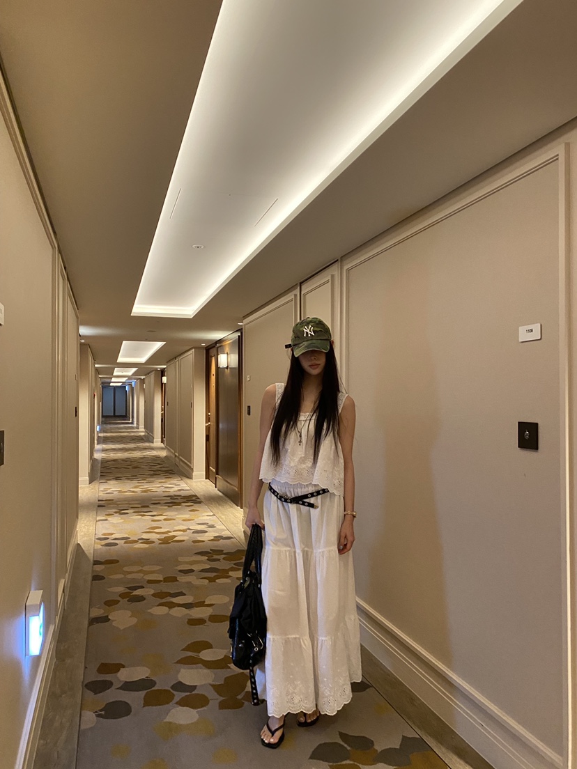 FOUREIGHT東大門實拍韓國女裝新品熱賣休閑26春夏人氣長裙FOUR EIGHT長裙