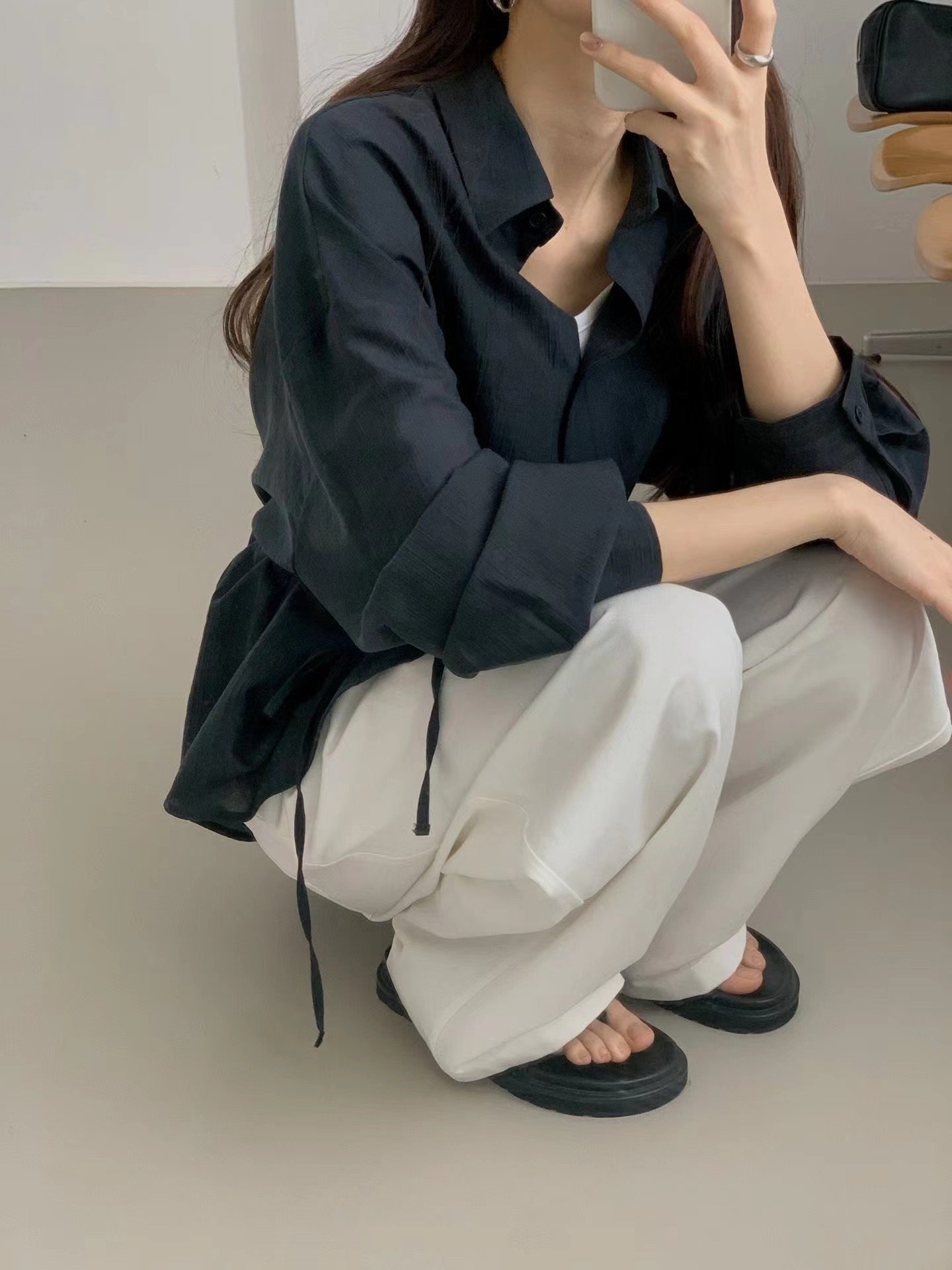 PROPER 프로퍼韓國代購女士新品熱賣休閑職業襯衫蕾絲衫PROPER 프로퍼襯衫/蕾絲衫