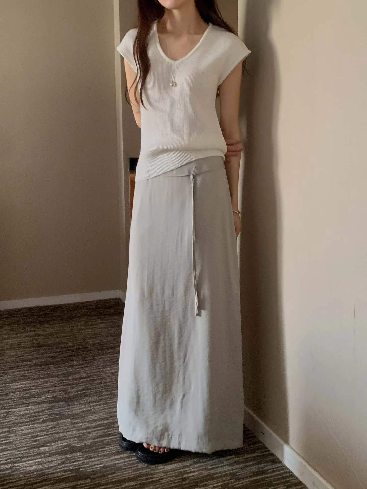 PROPER 프로퍼東大門實拍韓國女士新款休閑熱賣針織衫羅紋PROPER 프로퍼針織衫