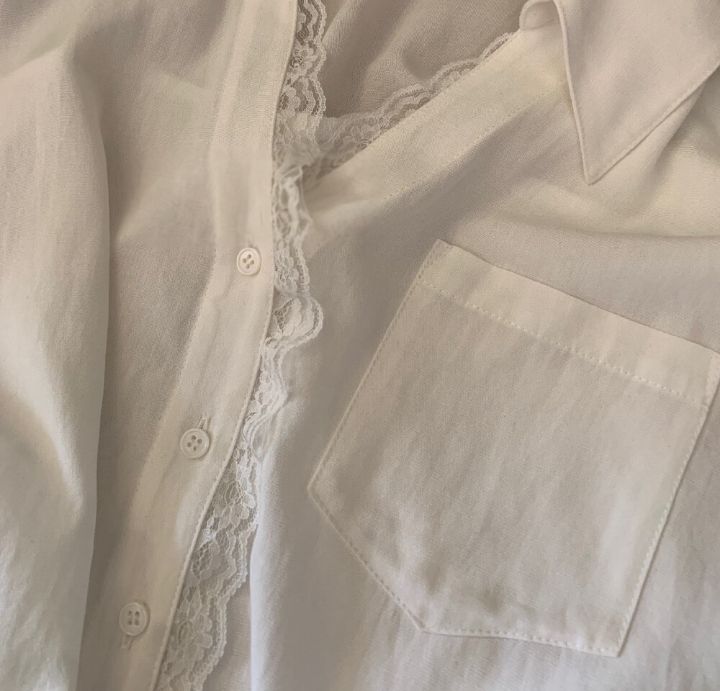 STAY HERE韓國代購女裝新品休閑26春夏時尚26夏季襯衫蕾絲衫STAY HERE襯衫/蕾絲衫