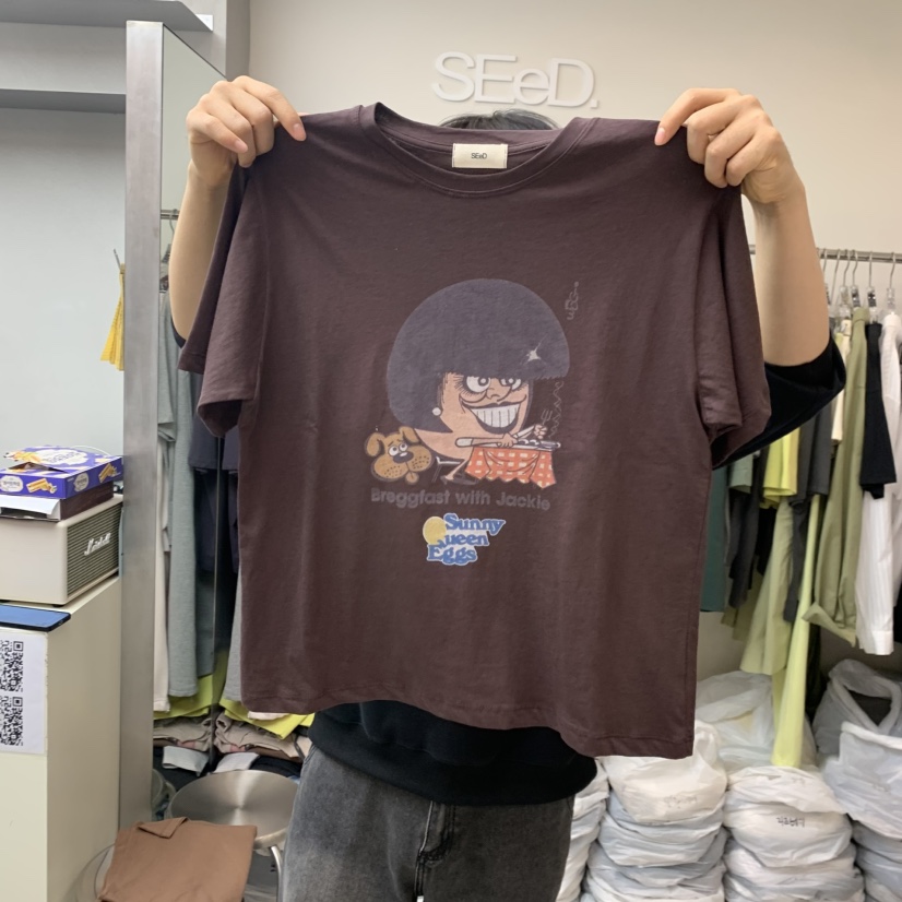 LEESEED-A東大門實拍韓國女士新品時尚26夏季推薦休閑T恤SEeD/LEESEEDT恤圖色1