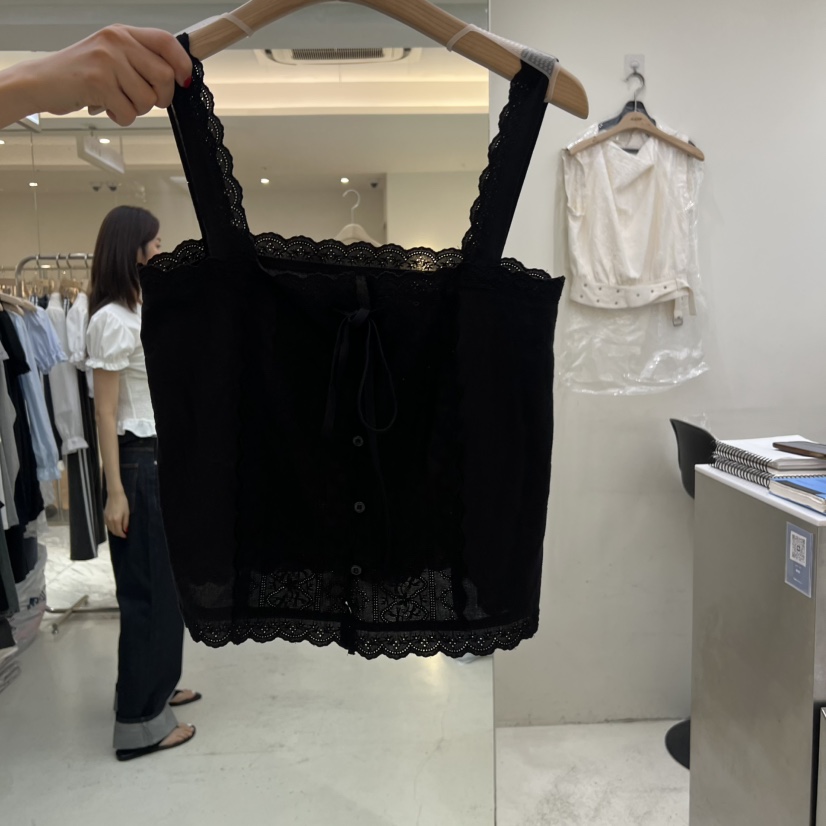 FLAUNT韓國直郵女裝新款26夏季人氣熱賣時尚吊帶背心刺繡FLAUNT吊帶/背心圖色2
