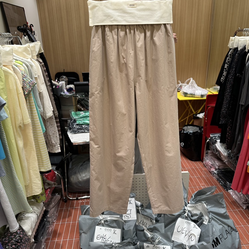 EEE韓國直郵女裝新款人氣26春夏熱賣職業推薦26夏季休閑褲棉EEE休閑褲圖色2